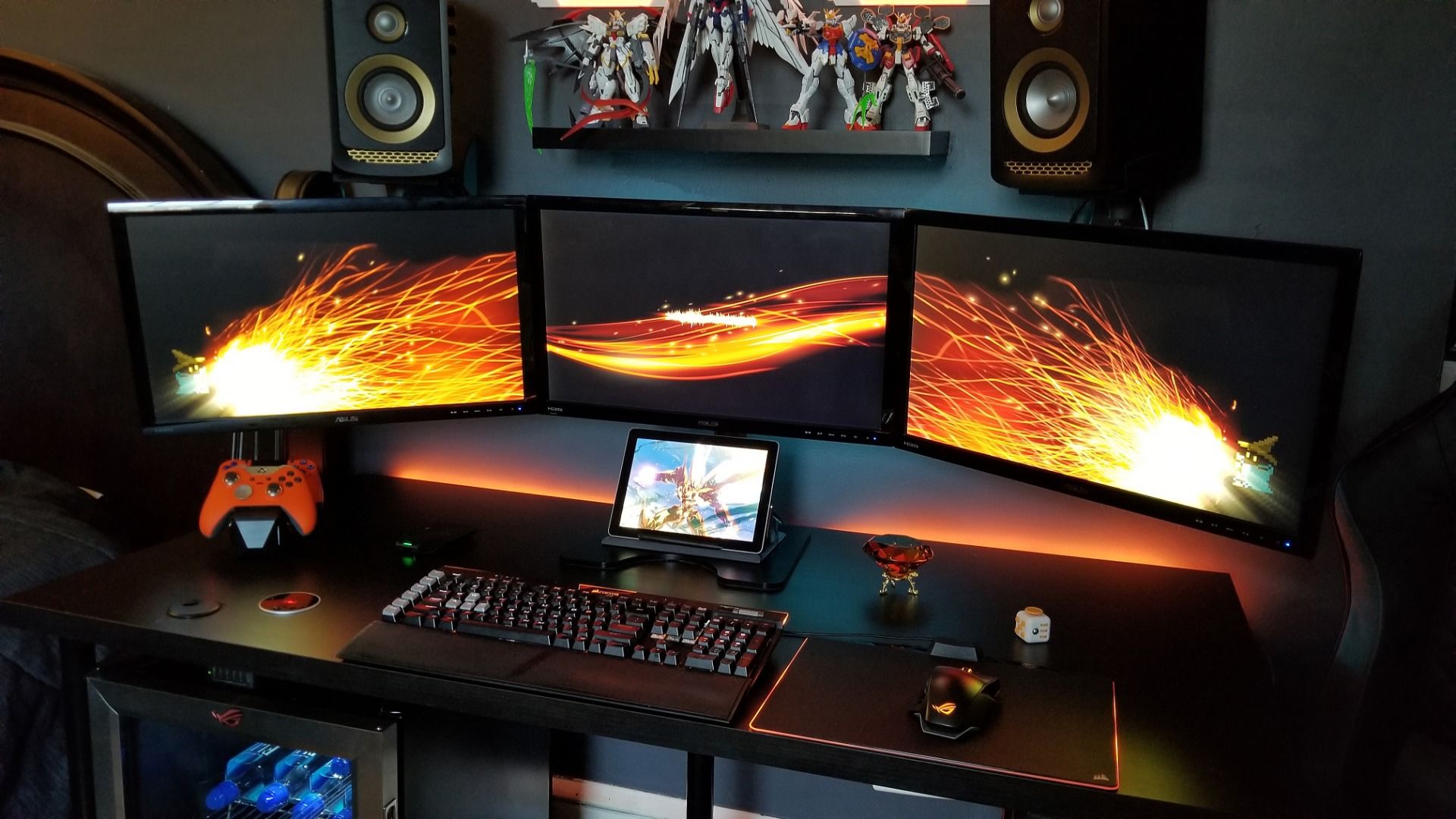 The setup. Anime Gaming Setup.